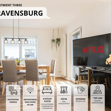 Relaxapartment Fuer Bis Zu 8 Gaeste, Familienfreundlich, Mit Viel Platz Und Garten ราเวนส์บวร์ก ภายนอก รูปภาพ